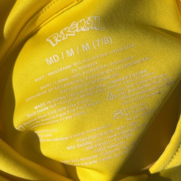 Pikachu girls 7/8 Dress with hood. Worn once. - Picture 7 of 8